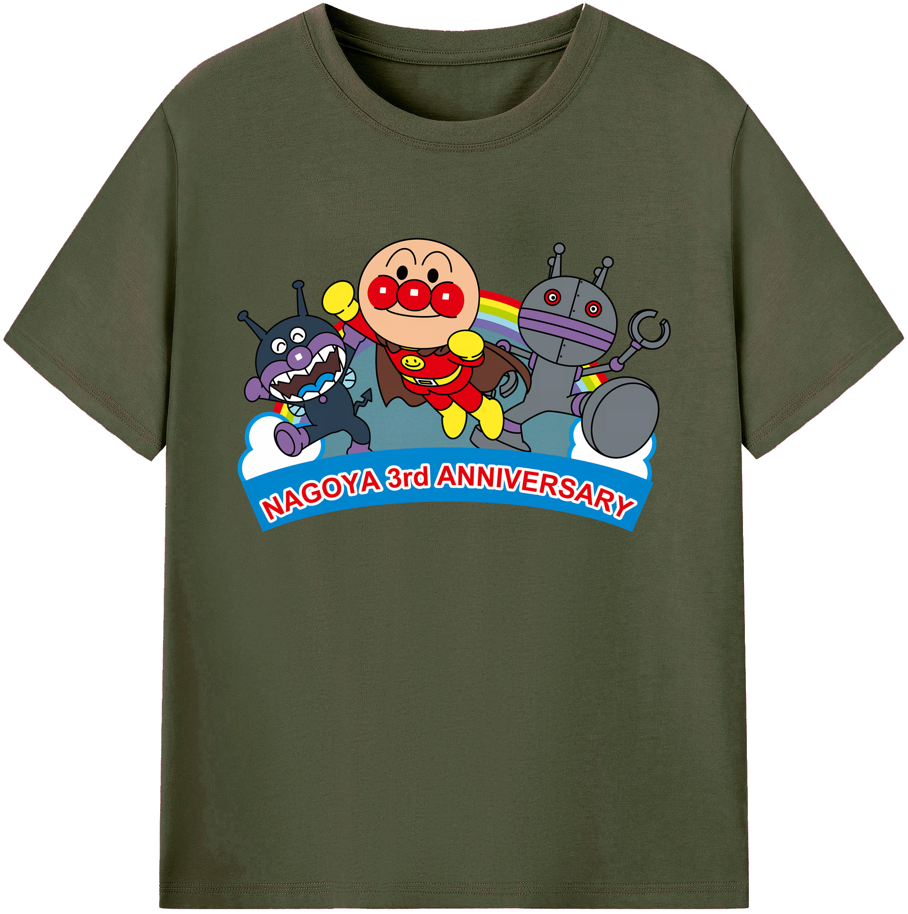 （画像用） アンパンマン Anpanman 綿100％ メンズ半袖Tシャツ｜肌触りやわらか＆通気性
